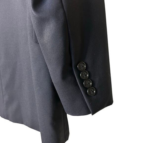 Burberry London Suit Coat Blazer Navy Size 38R 100% Worsted Wool Union Made USA - Picture 5 of 8